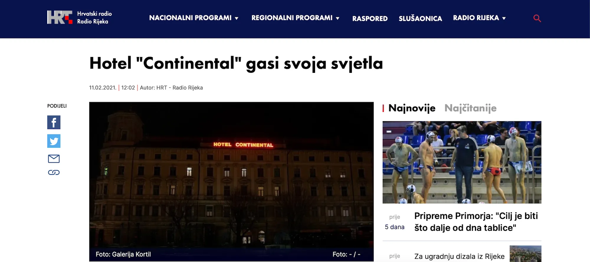 Cropped screenshot of the same HRT news article link preview, with headline and description text.